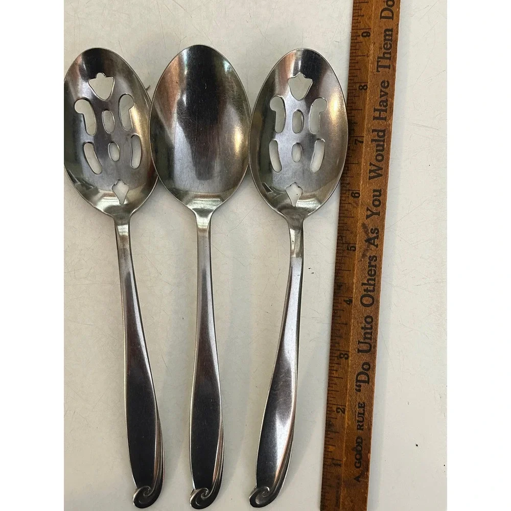 Vintage Gensico Stainless Serving Set:‎ MCM Caress Flatware, Japan